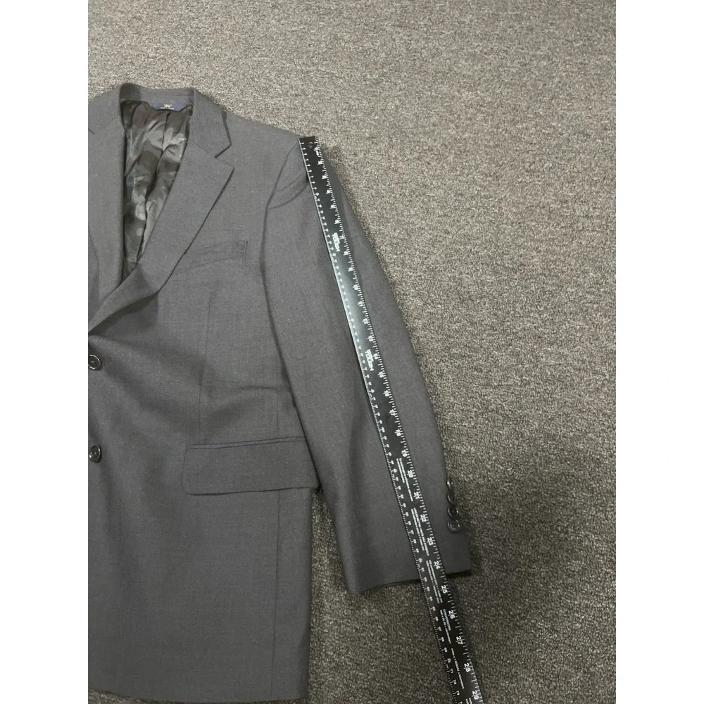 Brooks Brothers 2 Piece Suit Men 44R Pants 36x29 Gray Wool Stretch Business 346